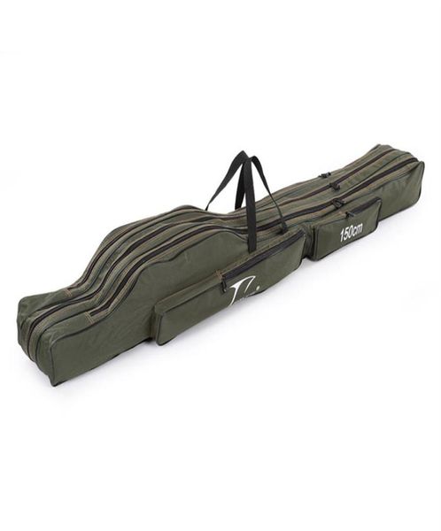 Fddl 120 130 150 cm portable tige pliante transporteur polyvalent toile canne à pêche leurre outils sac de rangement case223w6869518