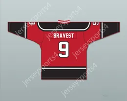 FDNY BRAVEST 9 RED Hockey Jersey Design 1 avec patch cousue S-M-L-XL-XXL-3XL-4XL-5XL-6XL