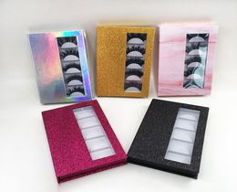 Fdshine 3pirs 5pairs wimperboek lege magnetische soft papieren wimpers doos met wimpels 9688785