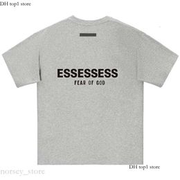 Angst ESS DesignerChest Letter Laminated Print Loose Fog Oversize Casual T-Shirt Cotton Tops for Men and Women Essentialsshirt 210