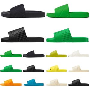 Mannen Vrouwen Designer Slippers Sandalen Slides Gewatteerde Slider Zomer Flip Flops Zwart Groen Kiwi Wit Oranje Parkiet Beige Heren Slipper Sandaal