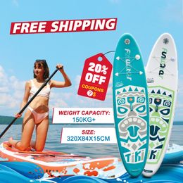 Feath-R-Lite Tablero de surf envío gratis Inflable Stand Up Board de paddle Sup Sup Sup Board Padleboard Padel Water Sport ISUP With Bomba Mochila impermeable paletas