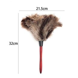 Poix de plumes Autruche austrich avec une brosse à poignée à longue poignée de poussière de poussière de ménage accessoires de nettoyage des ménages outils