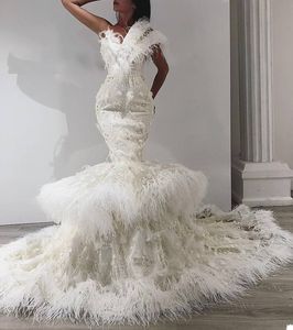 Veer zeemeermin trouwjurken een schouder bruidsjurken kant applicaties vloer lengte vintage huwelijk robe de mariée