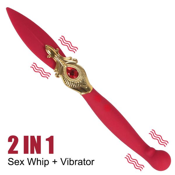 Vibratrice en forme de stylo plume Toys Whip sexy pour femmes 9 modes Masturbator Femelle Clitoris G Stimulateur anal Stimulateur