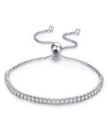 Brands de marque en vedette 925 Bracelet étincelant en argent sterling Bracelet Femmes Link Bracelet Silver Jewelry3685903