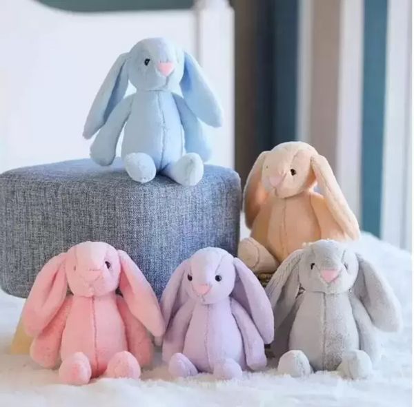 Fedex Conejito de Pascua Favor 12 pulgadas 30 cm Peluche Relleno Juguete Muñeca Creativa Suave Oreja Larga Conejo Animal Niños Bebé Día de San Valentín Regalo de Cumpleaños P1123