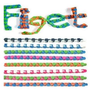 FedEx Fast Fidget Snake Puzzle Wacky Tracks Decompressie Toy Snap en Click Sensory Kids Volwassen Angst Stress Relief Houdt Educatief Bezig