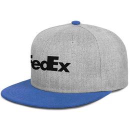 FedEx Federal Express logotipo negro Gorra de béisbol con visera plana unisex Sombreros de camionero de equipo liso Camuflaje blanco Corporación gris Orgullo gay187T
