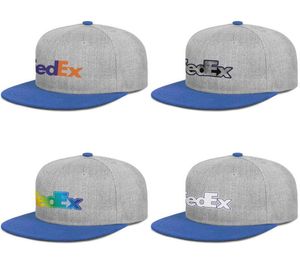 FedEx Federal Express Corporation Logo Blue Mens and Dames Snap Backflat Brimcap Baseball Styles passen aangepaste hardloophoeden G7652960