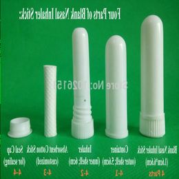 FEDEX GRATIS a EE. UU. 3000 juegos de varillas de inhalador nasal en blanco, inhalador nasal de aromaterapia en blanco, inhaladores nasales de plástico de aceite esencial Lhlcb