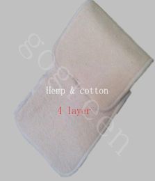 FedEx Naughty Baby Hemp Coton Organic 100pcs 4 couches réutilisables Baby Tissu Diaper Pads Nappy Inserts8449236