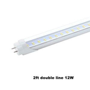 FEDEX SHIP LED T8 Tube 2ft 3ft 4FT 22W 25W 36W blanc froid nature blanc chaud blanc Double rangée de tubes LED