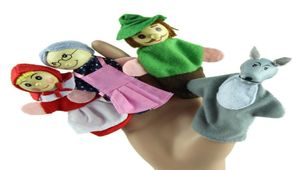 Fedex expédie le petit chaperon rouge marionnettes à doigt jouets 4 pcsset le loup marionnettes à doigt jouets éducatifs poupées de contes 3632686