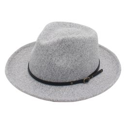 Fedora Bowler Hat Small Black Belt Accessoires Fashion Model Catwalk Filt Cap Jazz Style Dance Up Party Up Party Hat For Unisex