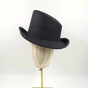 Fedora Hat Slanted Top Mens Gentlemans a senti un chapeau présidentiel chapeau magique Costumes de performance totale 240401