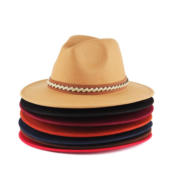 Sombreros de fieltro a granel para hombre y mujer, sombreros Fedora de fieltro 2021 para mujer, hombre, mujer, hombre, gorra de Panamá, gorras de Jazz para hombre y mujer, gorras de Jazz para otoño e invierno, regalo de Navidad al por mayor