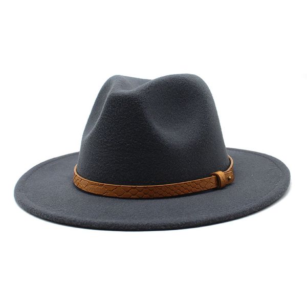 Fedoras a granel hembra masculino fedora sombrero para mujeres hombres fieltro sombreros damas niñas ancho sombrero mujer hombre jazz panama gorras otoño invierno al por mayor 26colors 2021 nuevo