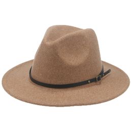 Fedoras hoeden voor vrouwen jurk formele klassieke bruiloft mannen hoed band riem panama cowboy cowgirl wol luxe hoed sombreros de fieltro