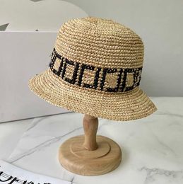 Fee Ball Caps Hats Ins Summer Lafite Letter F Print Small Brim Fisherman Hat Summer Sunshade Hat Sunscreen Hat Woman
