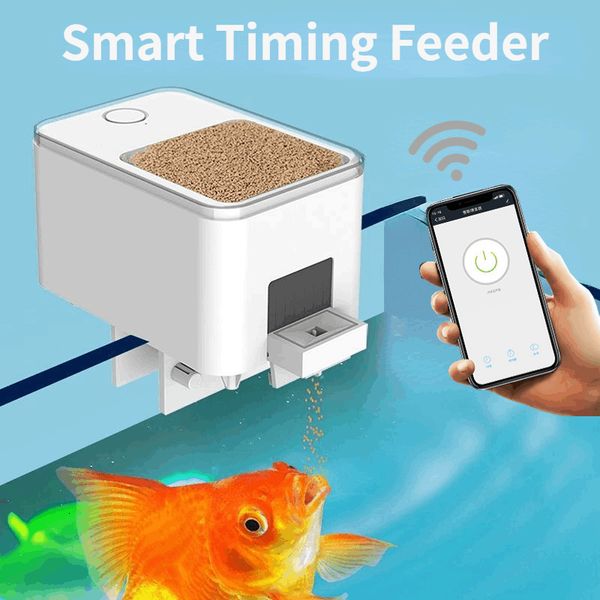 Chargeur Automatique Aquarium Fish Tank TimingWifi Sans Fil Smart Phone App Intelligent Ser Voix Télécommande Alimentation p230626