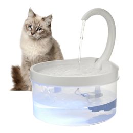 Comederos Fuente de agua automática para gatos de 2L, alimentador de agua silencioso eléctrico LED, bebedero para perros y mascotas, dispensador de bebidas para mascotas, suministros para perros y gatos