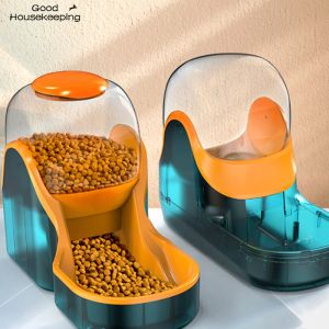 Feeders 3.8l zwaartekracht Pet Water Dispenser Cat Automatische voeder Plastic Honden Waterfles Voedsel Water Dispenser Pet Voedingskom voor Cat Dog