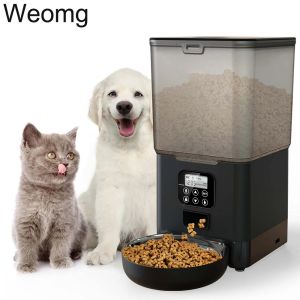 Feeders 6l Tuya WiFi of knop Automatische Timmer Pet Feeder Smart Feed Dog Cat Feeder App voor PET Voice Recorder Food Dispenser Bowl