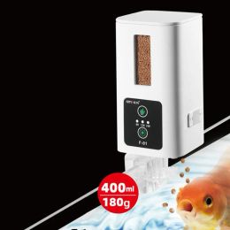 Feeders Automatische visvoeder, draaibare slimme vistimer Aquarium of aquarium Voedseldispenser voor aquarium en aquaria 400 ml