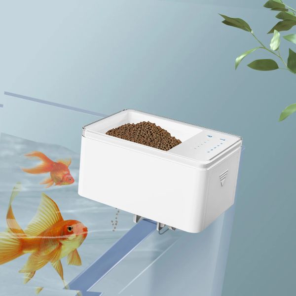 Feeders Distributeur automatique de nourriture pour poissons, distributeur numérique intelligent de nourriture pour poissons, minuterie, alimentation automatique à piles de 70ml, pour aquariums