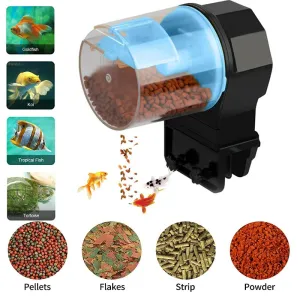 Mangeoires Mangeoire automatique pour aquarium, synchronisation intelligente, mangeoire automatique pour poissons rouges, grande capacité