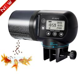 Mangeoires Nouveau réglable intelligent automatique distributeur de nourriture pour poissons réservoir de poissons distributeur d'alimentation automatique avec LCD indique minuterie Aquarium accessoires mangeoire