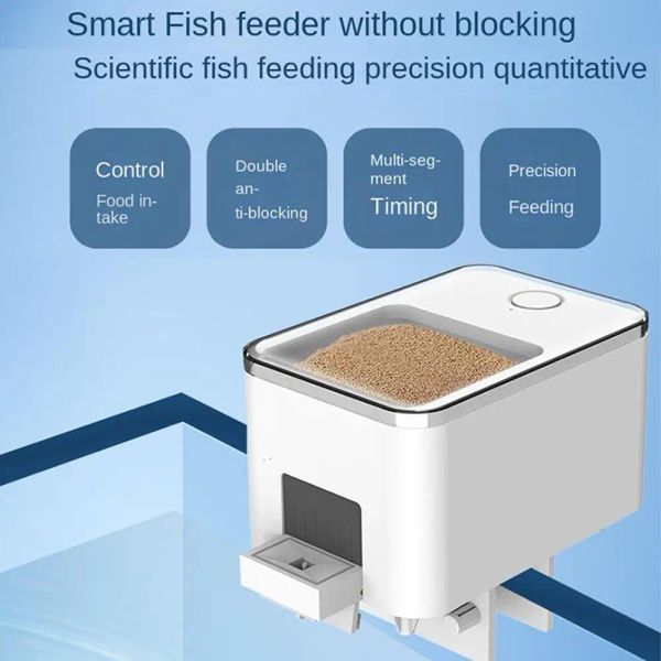 Alimentadores NUEVO Wifi Automático Acuario Pecera Alimentador Temporizador Control remoto Dispensador de alimentos de gran capacidad Suministros para mascotas