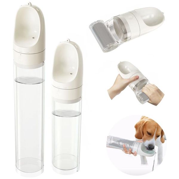 Alimentación Botella de agua plegable portátil para perros de 1L/1,5L para perros grandes, taza de agua transparente, hervidor para beber para entrenamiento de viajes para perros y mascotas al aire libre