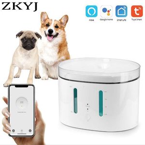 Alimentation 2.5L WIFi TuYa APP Smart Pet Chat Filtre À Eau Abreuvoir Automatique Pour Chat Chiens Mangeoire Abreuvoir Distributeur Automatique Fontaine