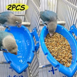 Alimentation 2 pièces bains d'oiseaux baignoire bol bassin perroquet Cage suspendus boîte de bain boîtes d'alimentation mangeoire pour oiseaux abreuvoir pour oiseaux accessoires