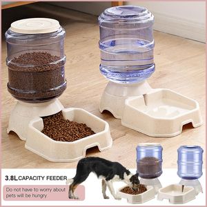 Alimentación Cuenco para perros de 3,8l, alimentador automático para gatos, cuenco de agua de gran capacidad, dispensador de agua potable para perros y gatos, suministros para mascotas