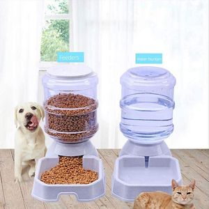 Alimentation 3,8 L pour animaux de compagnie chat mangeoires automatiques bol en plastique pour chien bouteille d'eau grande capacité distributeur d'eau alimentaire mangeoire pour chiens chat produit pour animaux de compagnie