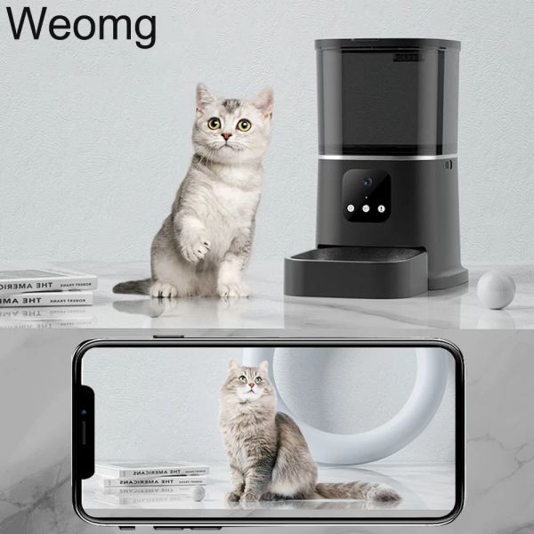 Nourrir 3L 6L VIDEO VIDEO CAMERS FEURMING TIMING SMART Automatic Pet Feeder pour chats Dog WiFi Intelligent Dry Food Dispenser vocal Bowl