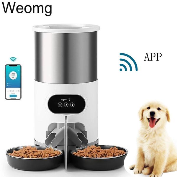 Feeding 4.5L Wifi APP mangeoire automatique pour animal de compagnie intelligent pour chats chiens distributeur de nourriture minuterie bol en acier inoxydable alimentation pour chien alimentation pour animaux de compagnie fournisseur