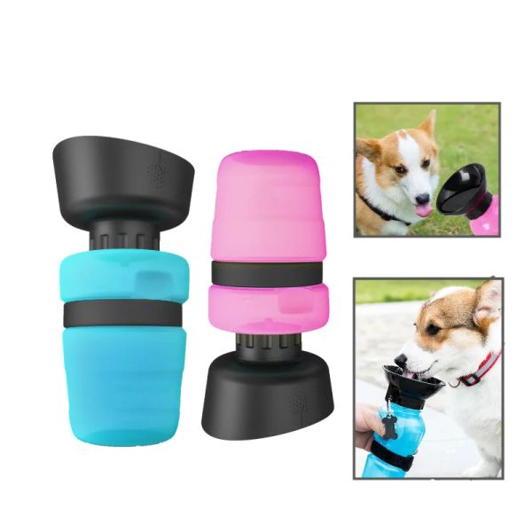 Nourrir 500 ml Chien Bol bouteille d'eau pliable Felable Auprofer Water Food Cup Feeder Bowl Portable grande capacité animal de compagnie bol à boire