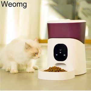 Alimentation 5L caméra WIFi APP visibilité à distance mangeoire intelligente pour animaux de compagnie synchronisation automatique pour chat chiens distributeur de nourriture avec enregistreur vocal bol de nourriture