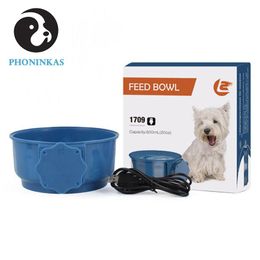 Alimentation 5V USB pour animaux de compagnie bol d'eau chauffé en toute sécurité plat hiver extérieur chauffé bol de Cage d'alimentation pour animaux de compagnie pour chiens mangeoire automatique à température constante