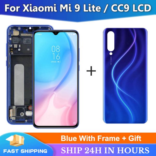 Nourrir 6.39 '' Super AMOLED MI CC9 LCD pour xiaomi cc9 Afficher le numériseur à écran tactile pour Xiaomi Mi 9 Lite M1904F3BG LCD + COUVERTURE DE BATTERIE