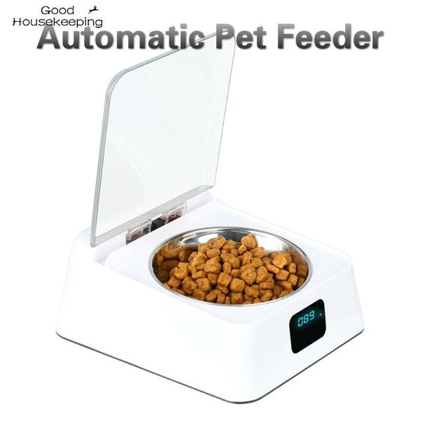 Alimentation automatique chien chat mangeoire pour animaux de compagnie bol plat intelligent capteur infrarouge interrupteur résistant aux odeurs étanche à l'humidité maison intelligente ouverture automatique avec couvercle