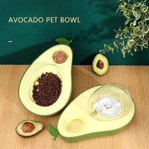 Voeden Avocado Hond Kat Voederbak voor honden Automatisch drinkwater 690 ml fles Kitten Bowls Slow Food Feeding Container Benodigdheden