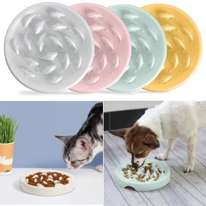 Bol d'alimentation pour chat et chien, bol de nourriture lente pour animaux de compagnie, Muppet anti-étouffement sain, mangeoire lente, plat sain, épais, antidérapant, grande capacité