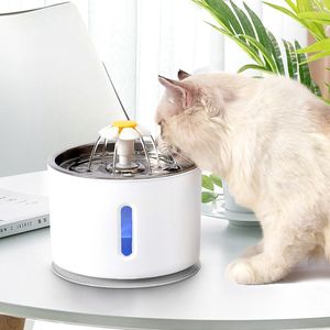 Distributeur d'eau pour chien et chat, distributeur d'eau Intelligent de grande capacité avec LED, distributeur d'eau électrique muet, abreuvoir USB, bol de boisson pour chien de compagnie