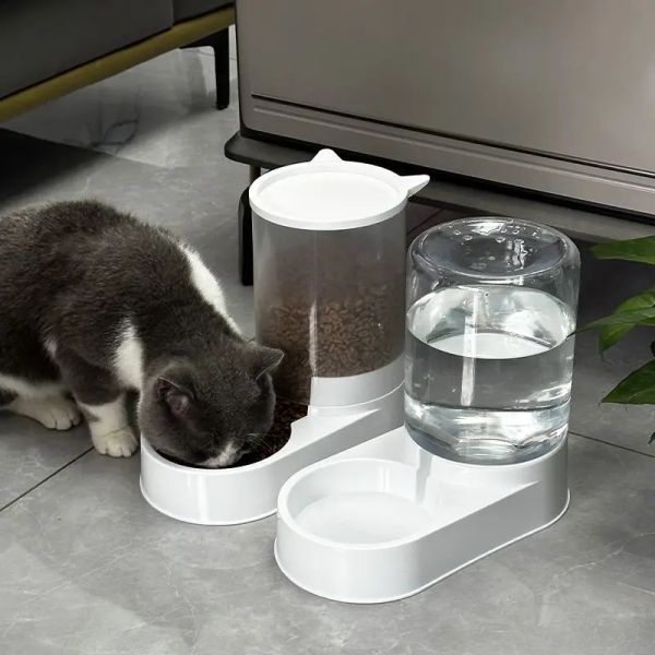 Nourrir des mangeurs de chat Automatic Home Garden Chien Automatiques Automatiques Fournions Chat Chat Fountain Pump Pumpe Cat Food Kibble Dispensateur pour chat