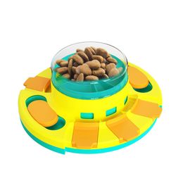 Jouets de puzzle d'alimentation pour chien, jouets de distribution de friandises pour chiens, jouets de distribution de nourriture en rotation, alimentation lente, alternative parfaite aux bols pour chiens à alimentation lente